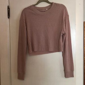 Mauve crop sweater from pacsun
